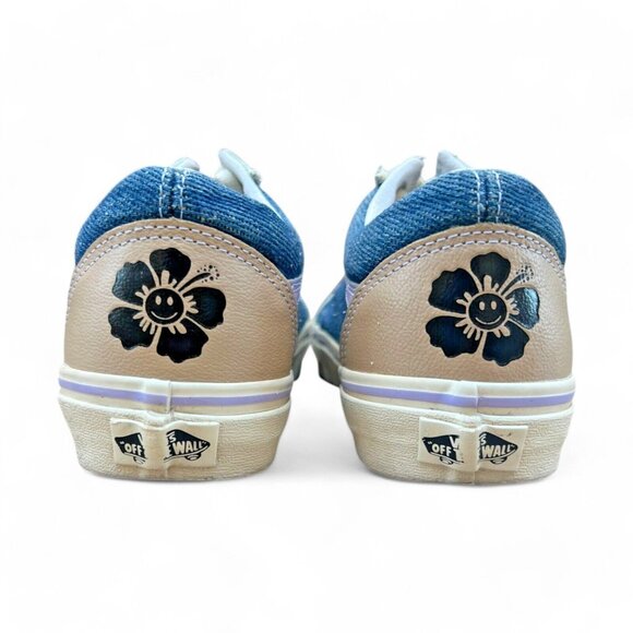 VANS Size 8.5 W / 7.5 M/ 39EU -Emma Mulholland on Holiday Old Skool Blue Denim - Picture 7 of 9